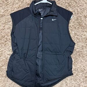 Nike Black Quilted Sleeveless Puffer Vest with Swoosh